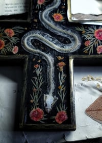 Image 2 of Snake Skeleton and Floral Wall Cross 