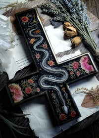 Image 4 of Snake Skeleton and Floral Wall Cross 