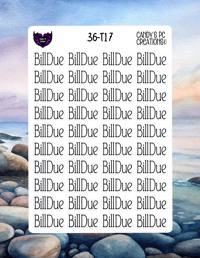 Image 18 of Bill Due Font T-T23