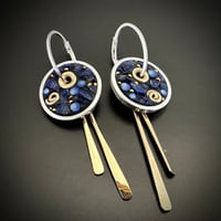 Image 1 of Lapis Coin Earrings