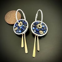 Image 2 of Lapis Coin Earrings