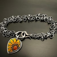 Image 1 of Sunflower Charm Bracelet