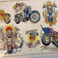 Image 2 of 1990’s Official tattoo brand production biker sheet 