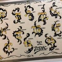 Image 2 of 1998 Greg Irons Zodiac sheet on board 