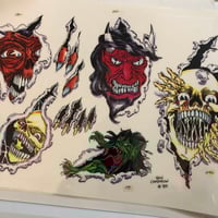 Image 2 of 1989 Ken Cameron production demon/skull tear sheet 