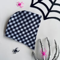 Image 1 of Black & White Gingham Scarf Headband