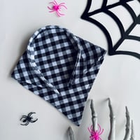 Image 2 of Black & White Gingham Scarf Headband