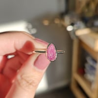 Image 3 of Vibrant Pink Ruby Ring - Size P