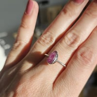 Image 7 of Vibrant Pink Ruby Ring - Size P