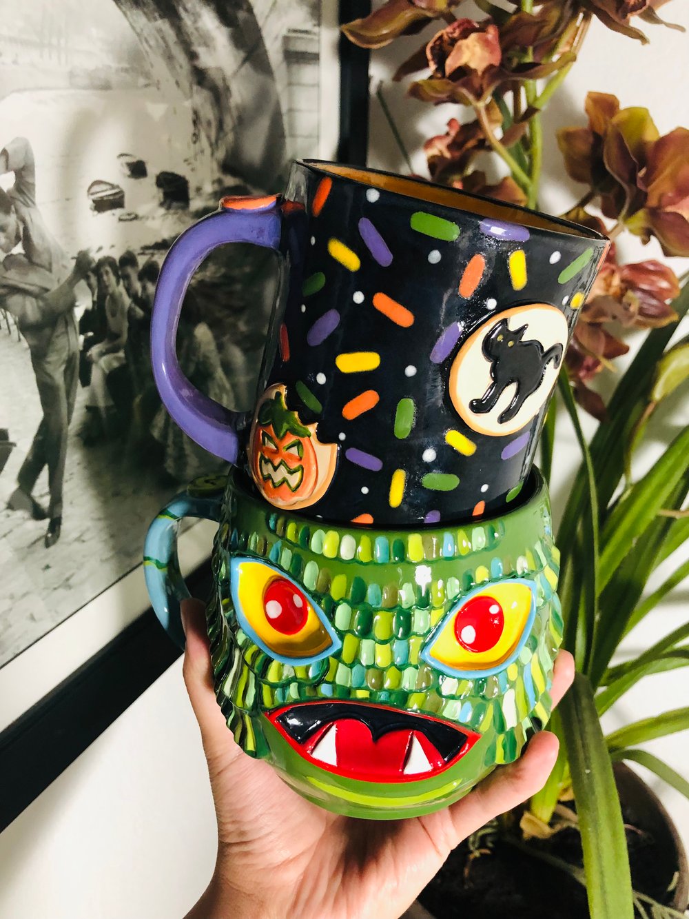 Image of Mapleparkpumpkinqueen-Creature mug and  Halloween cookie mug