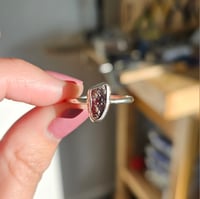 Image 3 of Deep Red Garnet Ring - Size T 1/2