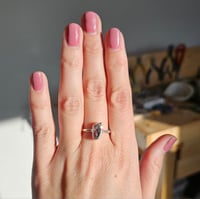 Image 2 of Deep Red Garnet Ring - Size T 1/2