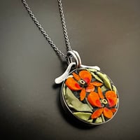 Image 2 of Tropical Orchid Round Pendant