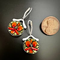 Image 3 of Tropical Orchid Earrings