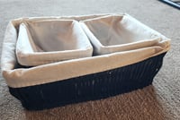 Image 1 of Trio of lined baskets