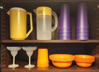 Bundle of Plastic Dishes & Glassware