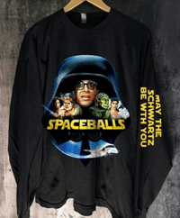 Image 1 of Spaceballs "May The Schwartz Be With You" Long Sleeve Shirt Dark Helmet Graphic