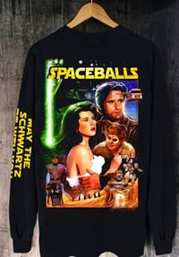 Image 2 of Spaceballs "May The Schwartz Be With You" Long Sleeve Shirt Dark Helmet Graphic