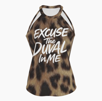 Image 1 of Leopard White Halter Top