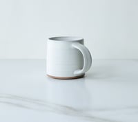 Image 2 of 8 oz cup with handle in White