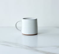 Image 3 of 8 oz cup with handle in White