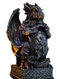 Image 2 of 👑The Armored Kingdom Draconian Shield Guardian of the Realm Dragon Statue-Durable-Decor