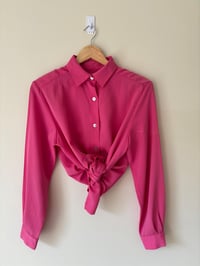 Image 2 of Vintage Long Sleeve Lucia Darling Pink Blouse 