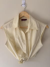 Image 1 of Vintage Suzanne Grae Lemon Sleeveless Summer Shirt
