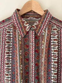 Image 3 of Vintage Classic Long Sleeve Paisley Shirt 