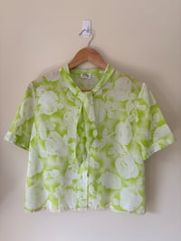 Image 1 of Vintage 1950s TETREX Short Sleeve Tie Front Shirt