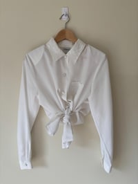 Image 1 of Vintage White Fossey Elegant Embroidered Blouse 