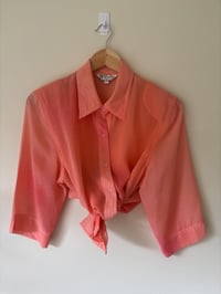 Image 1 of Vintage Peach  Light Two-Tone Blouse 