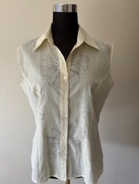 Image 3 of Vintage Suzanne Grae Lemon Sleeveless Summer Shirt