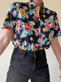 Image 2 of Vintage Short Sleeve Callan designs Floral Summer Shirt