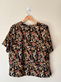 Image 3 of Vintage Target Short Sleeve Abstract Print Top 