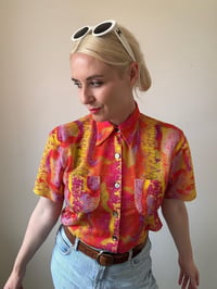 Image 1 of Vintage Short Sleeve Portofino multicoloured reptile shirt