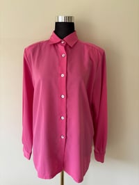 Image 4 of Vintage Long Sleeve Lucia Darling Pink Blouse 