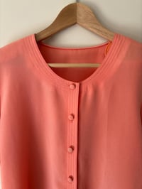 Image 4 of Vintage Apricot Short Sleeve Round Neck Blouse 