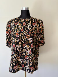 Image 4 of Vintage Target Short Sleeve Abstract Print Top 
