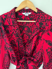 Image 3 of Vintage Alia Red And Black Floral Shirt 
