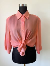 Image 3 of Vintage Peach  Light Two-Tone Blouse 