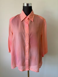 Image 4 of Vintage Peach  Light Two-Tone Blouse 