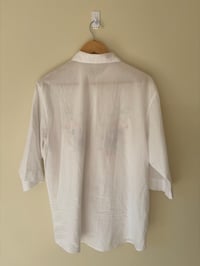 Image 5 of Vintage Agradecer White Cotton Floral Embroidered Shirt 