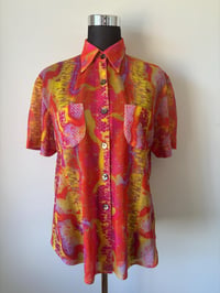 Image 3 of Vintage Short Sleeve Portofino multicoloured reptile shirt
