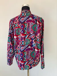 Image 4 of Vintage Ruffle Neck Blouse| Standout Unique Print