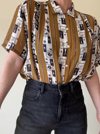 Image 2 of Vintage Ram Rolls Short Sleeve Sheer Shirt With Unique Print