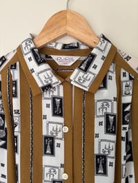 Image 4 of Vintage Ram Rolls Short Sleeve Sheer Shirt With Unique Print