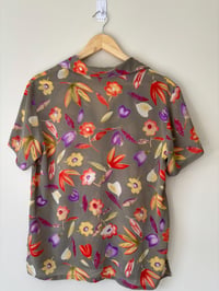 Image 3 of Vintage Flow Rill Floral Summer Short Sleeve Shirt 