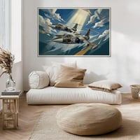 Image 5 of Stampa Fine Art Starfighter F-104 in coppia – stampa in stile vintage aeronautica anni ’30/40'