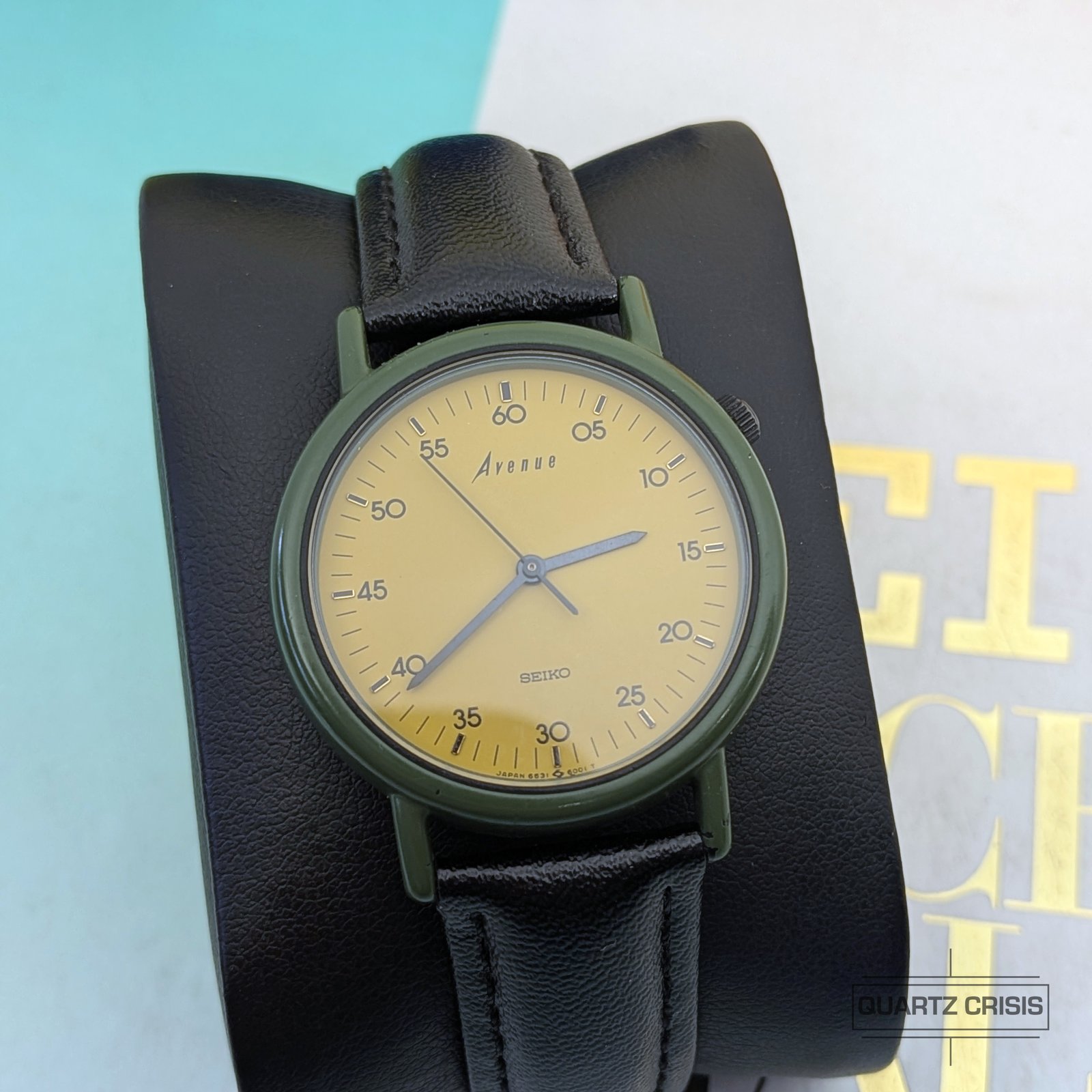 1985 Seiko Avenue Quartz Olive Green Field Watch (6531-600A